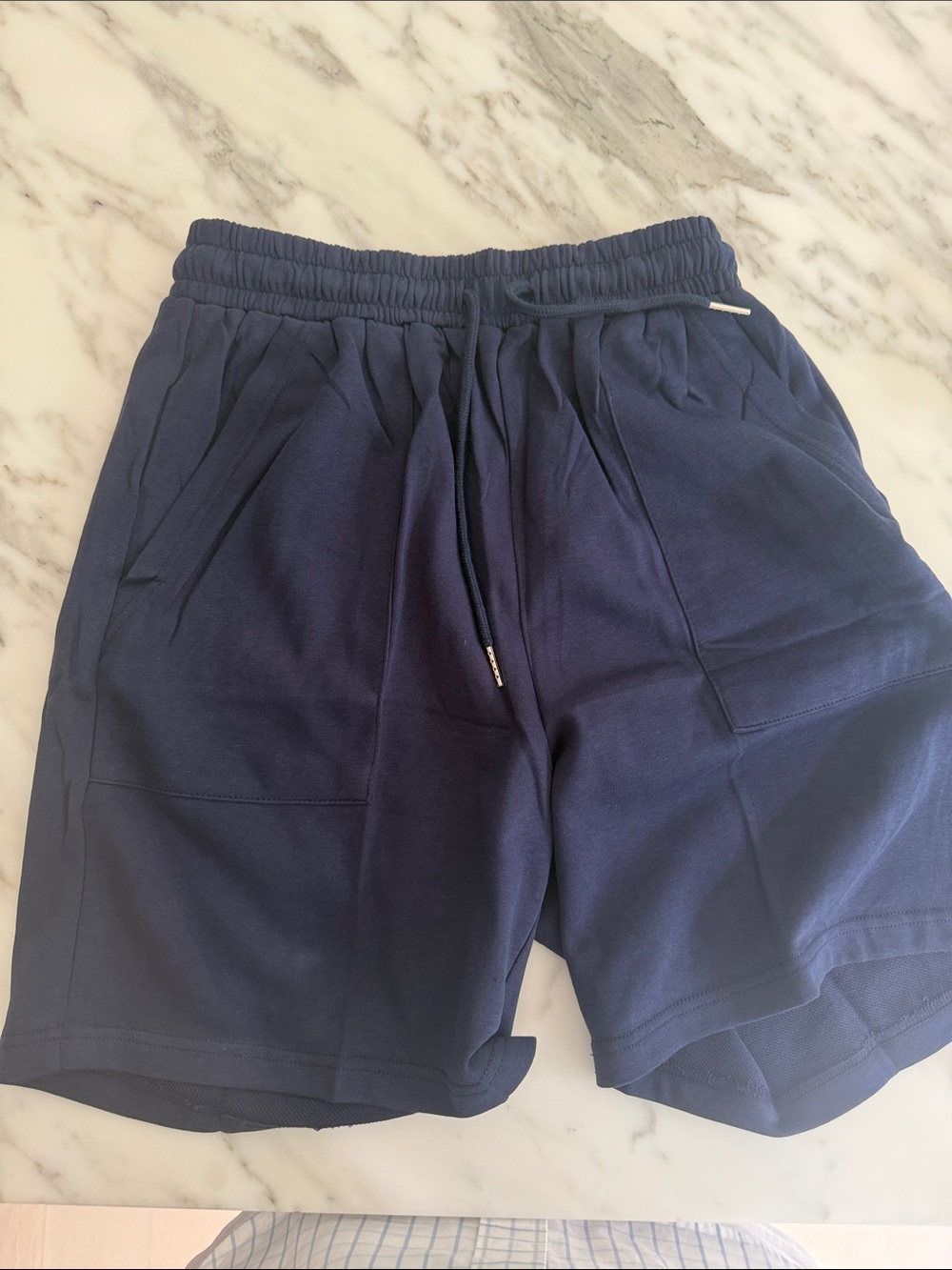 Women’s high waste Navy Drawstring Athletic Shorts